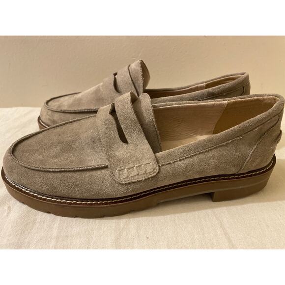 Anne‎ Klein Women's Size 8.5 Everly Lug Sole Penny Loafers Shoes Grey - Picture 3 of 8